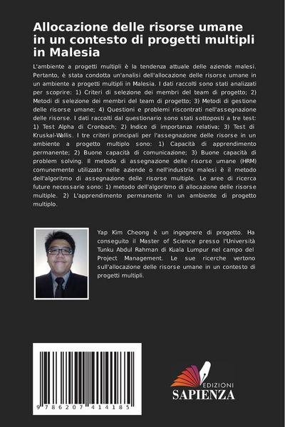 Produktbild: Allocazione delle risorse umane in un contesto di progetti multipli in Malesia