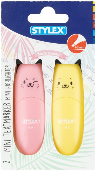 Produktbild: Stylex Mini-Textmaker, 2 St&uuml;ck, Pastell, Katzendesign