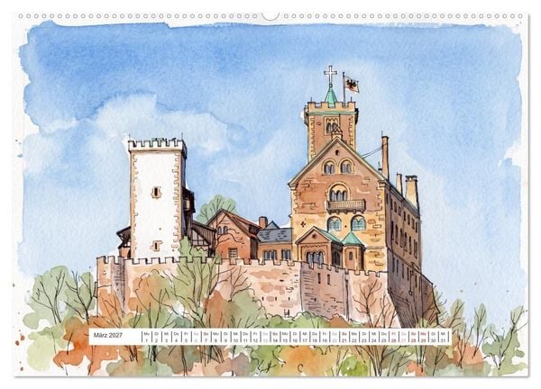 Produktbild: Zauberhafte Wartburg (hochwertiger Premium Wandkalender 2027 DIN A2 quer), Kunstdruck in Hochglanz