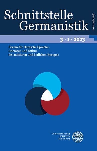 Produktbild: Schnittstelle Germanistik, Bd 3.1 (2023)