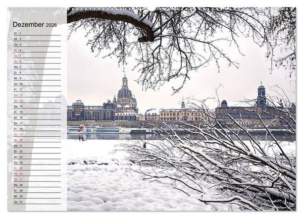 Produktbild: WUNDERVOLLES DRESDEN (Wandkalender 2026 DIN A2 quer), CALVENDO Monatskalender