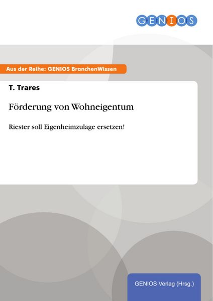 Produktbild: F&ouml;rderung von Wohneigentum