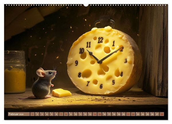Produktbild: M&auml;use w&uuml;rden K&auml;se kaufen (hochwertiger Premium Wandkalender 2026 DIN A2 quer), Kunstdruck in Hochglanz