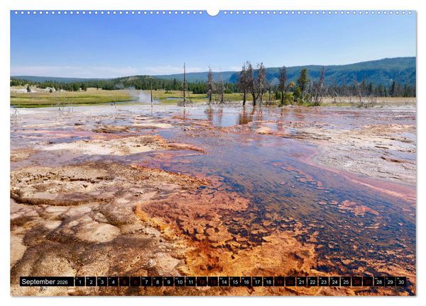 Produktbild: Wunderwelt Yellowstone 2026 (hochwertiger Premium Wandkalender 2026 DIN A2 quer), Kunstdruck in Hochglanz