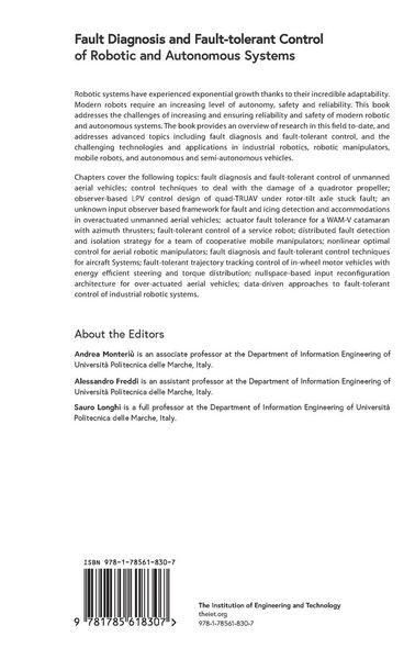 Produktbild: Fault Diagnosis and Fault-Tolerant Control of Robotic and Autonomous Systems
