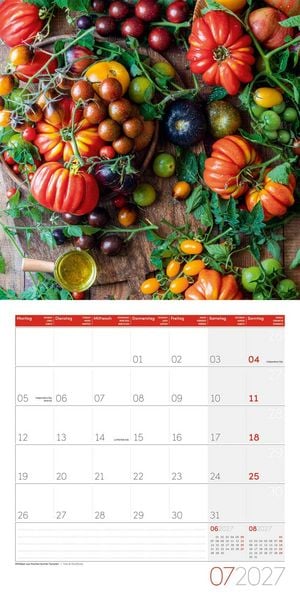 Produktbild: Food Kalender 2027 - 30x30 - Art12