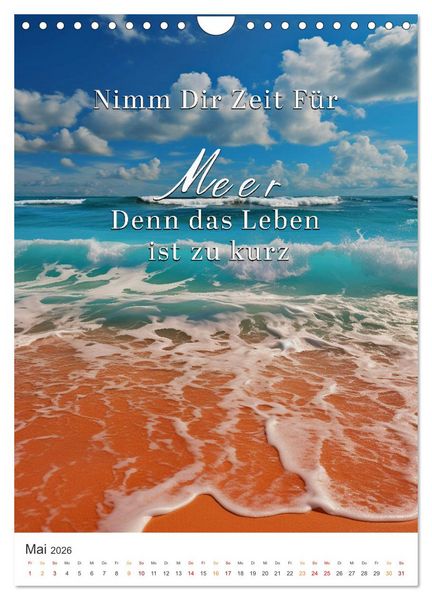Produktbild: Meine Auszeit f&uuml;r die Seele (Wandkalender 2026 DIN A4 hoch), CALVENDO Monatskalender
