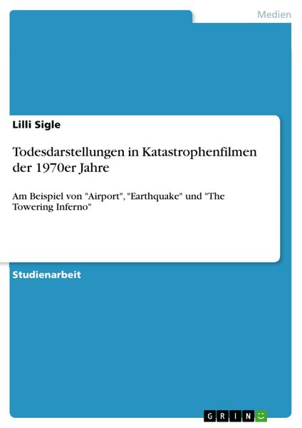 Produktbild: Todesdarstellungen in Katastrophenfilmen der 1970er Jahre
