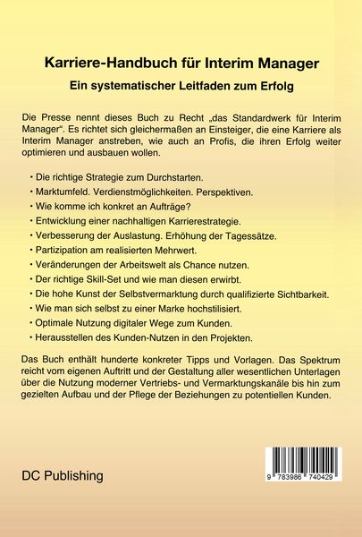 Produktbild: Karriere-Handbuch f&uuml;r Interim Manager