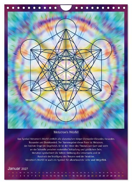 Produktbild: Heilige Geometrie und Bilder der Neuen Zeit (Wandkalender 2027 DIN A4 hoch), CALVENDO Monatskalender