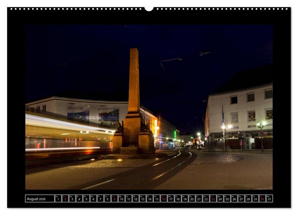 Produktbild: Karlsruhe Tag und Nacht (hochwertiger Premium Wandkalender 2026 DIN A2 quer), Kunstdruck in Hochglanz