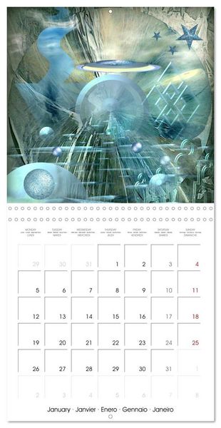 Produktbild: ACTIVE GALAXIES (Wall Calendar 2026 12 &times; 12 Inch) CALVENDO 12 Month Wall Calendar