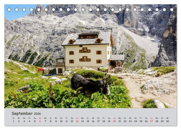 Produktbild: Wandern in den Dolomiten (Tischkalender 2026 DIN A5 quer), CALVENDO Monatskalender