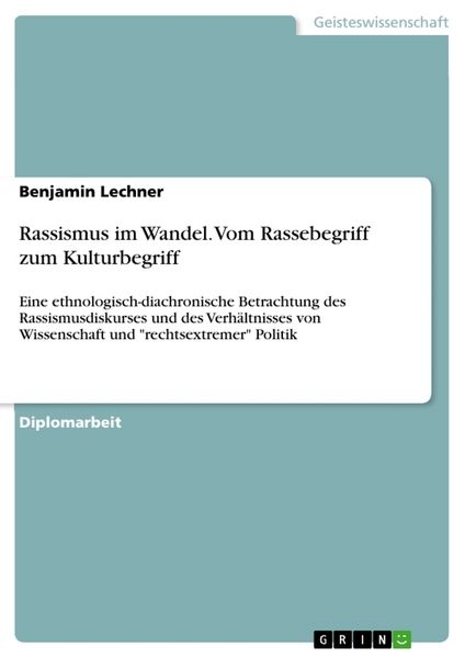 Produktbild: Rassismus im Wandel. Vom Rassebegriff zum Kulturbegriff