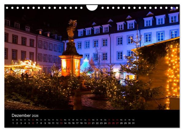 Produktbild: Heidelberger Stadtansichten (Wandkalender 2026 DIN A4 quer), CALVENDO Monatskalender