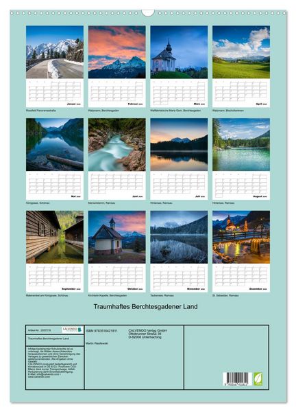 Produktbild: Traumhaftes Berchtesgadener Land (Wandkalender 2026 DIN A2 hoch), CALVENDO Monatskalender