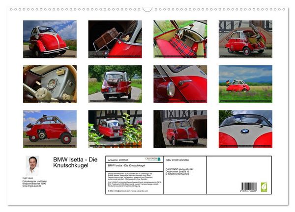 Produktbild: BMW Isetta - Die Knutschkugel (Wandkalender 2026 DIN A2 quer), CALVENDO Monatskalender