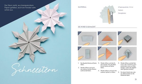 Produktbild: Origami-Winter-Flowers &ndash; Wundersch&ouml;ne Bl&uuml;ten & Sterne zum Dekorieren & Verschenken