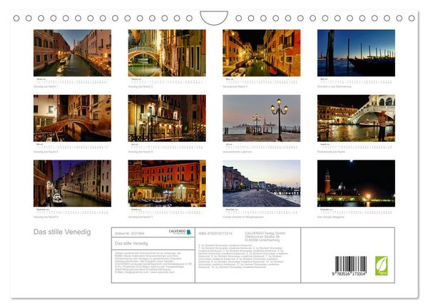 Produktbild: Das stille Venedig (Wandkalender 2026 DIN A4 quer), CALVENDO Monatskalender