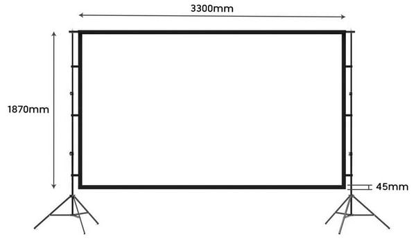 Produktbild: SpeaKa Professional SP-PST-314 Stativleinwand Bildformat: 16:9