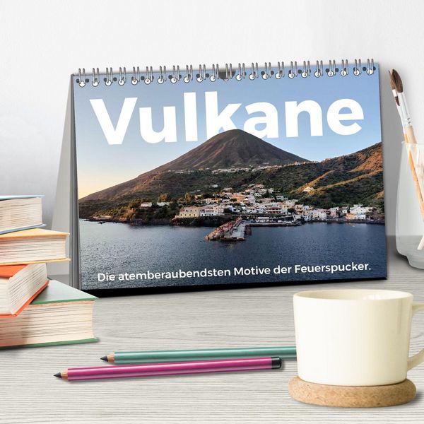 Produktbild: Vulkane - Die atemberaubendsten Motive der Feuerspucker. (Tischkalender 2026 DIN A5 quer), CALVENDO Monatskalender