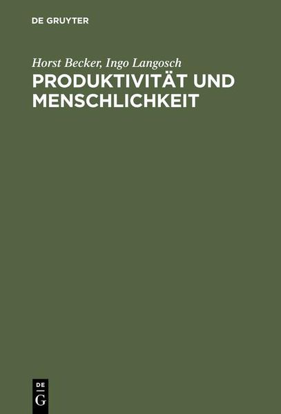 Produktbild: Produktivit&auml;t und Menschlichkeit