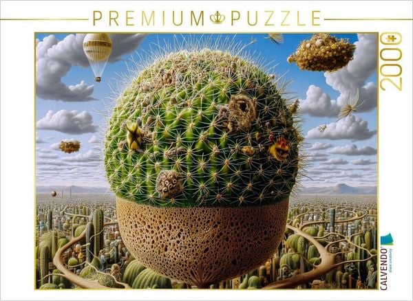 CALVENDO Puzzle Kugelkaktus-City und Urban Jungle | 2000 Teile Lege-Größe 90x67cm Foto-Puzzle für glückliche Stunden