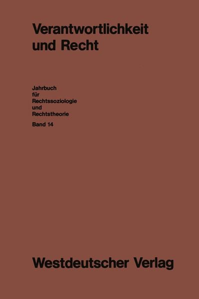 Produktbild: Verantwortlichkeit und Recht