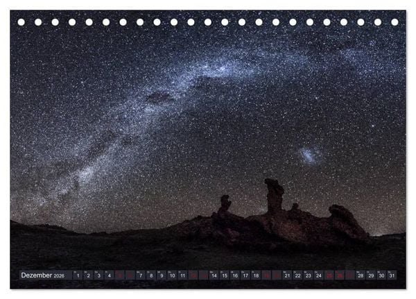Produktbild: Atacama: Karge W&uuml;ste, m&auml;chtige Vulkane und farbenpr&auml;chtige Lagunen (Tischkalender 2026 DIN A5 quer), CALVENDO Monatskalender