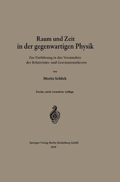 Produktbild: Raum und Zeit in der gegenw&auml;rtigen Physik