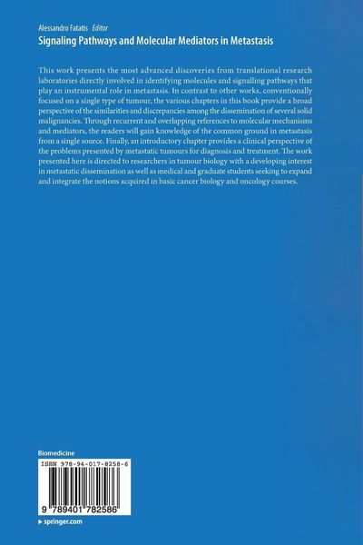 Produktbild: Signaling Pathways and Molecular Mediators in Metastasis