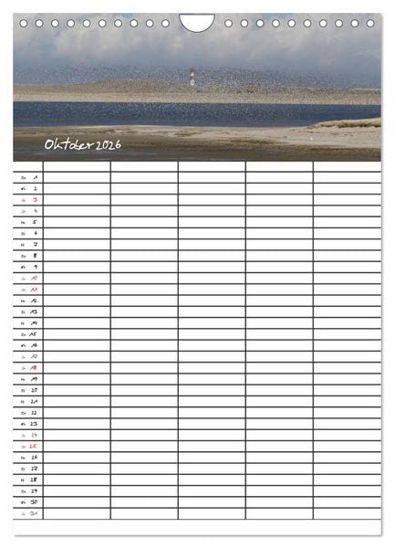 Produktbild: Familienplaner - Sylt (Wandkalender 2026 DIN A4 hoch), CALVENDO Monatskalender