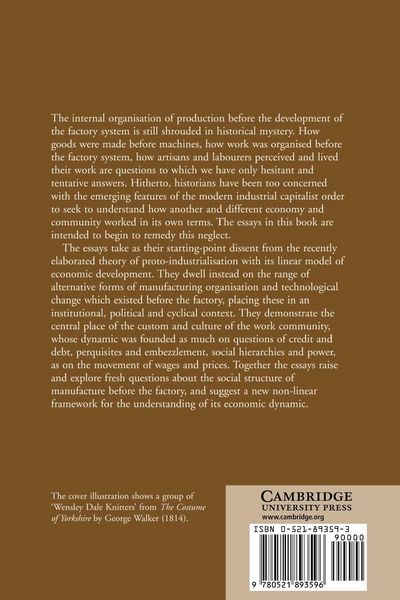 Produktbild: Manufacture in Town and Country Before the Factory