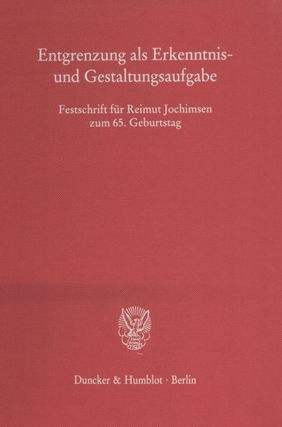 Produktbild: Entgrenzung als Erkenntnis- und Gestaltungsaufgabe.