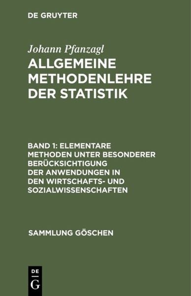 Produktbild: Elementare Methoden unter besonderer Ber&uuml;cksichtigung der Anwendungen in den Wirtschafts- und Sozialwissenschaften