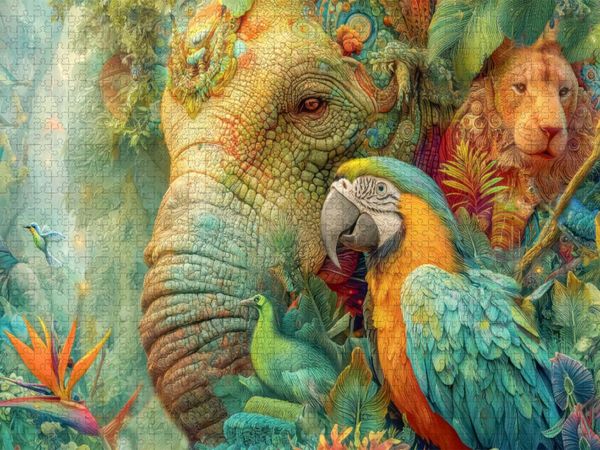 Produktbild: CALVENDO Puzzle Tierische Kreaturen des Dschungels | 2000 Teile Lege-Gr&ouml;&szlig;e 90x67cm Foto-Puzzle f&uuml;r gl&uuml;ckliche Stunden