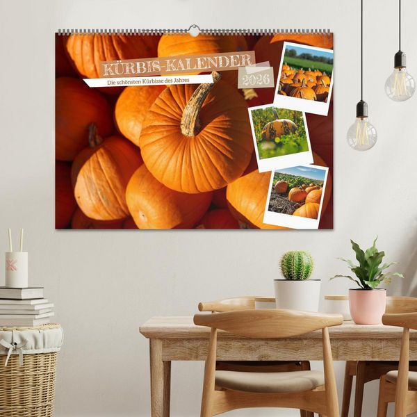 Produktbild: K&Uuml;RBIS KALENDER - Die sch&ouml;nsten K&uuml;rbisse des Jahres (Wandkalender 2026 DIN A2 quer), CALVENDO Monatskalender
