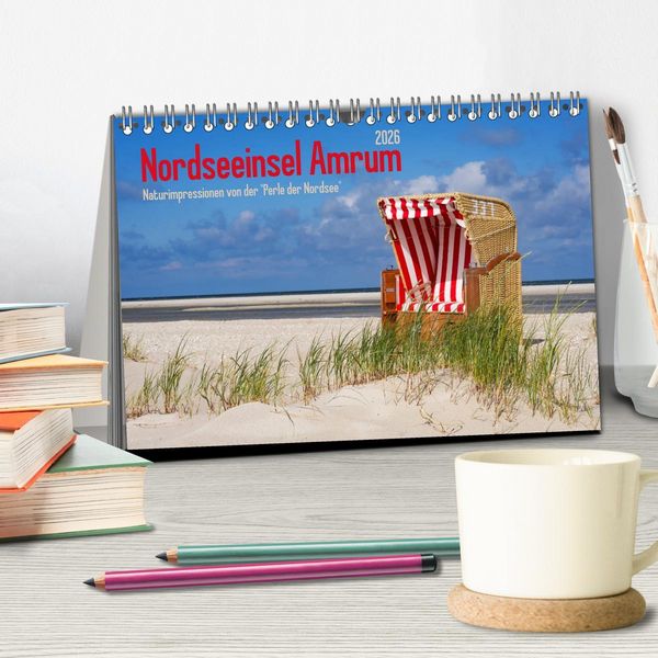 Produktbild: Nordseeinsel Amrum (Tischkalender 2026 DIN A5 quer), CALVENDO Monatskalender