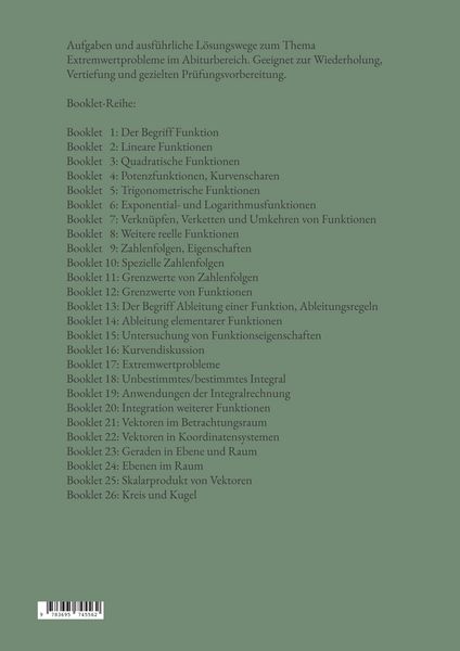Produktbild: Mathematik f&uuml;r das Abitur