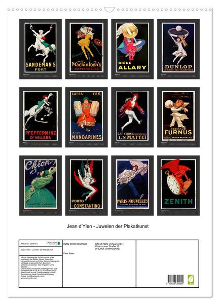 Produktbild: Jean d'Ylen - Juwelen der Plakatkunst (Wandkalender 2026 DIN A2 hoch), CALVENDO Monatskalender