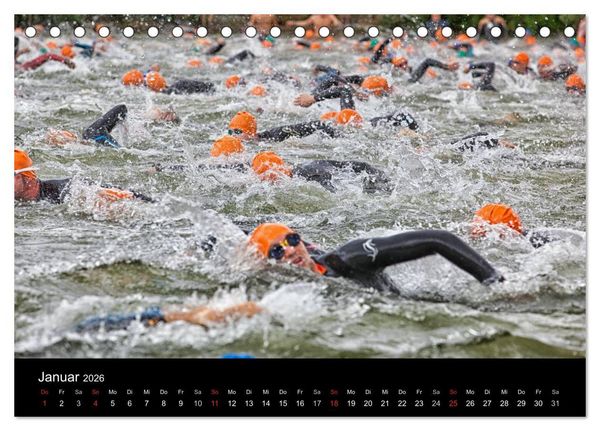 Produktbild: Fascination Triathlon (Tischkalender 2026 DIN A5 quer), CALVENDO Monatskalender