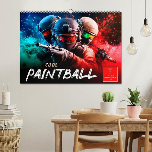 Produktbild: Paintball cool (Wandkalender 2026 DIN A2 quer), CALVENDO Monatskalender