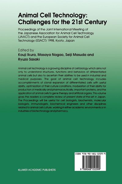 Produktbild: Animal Cell Technology: Challenges for the 21st Century