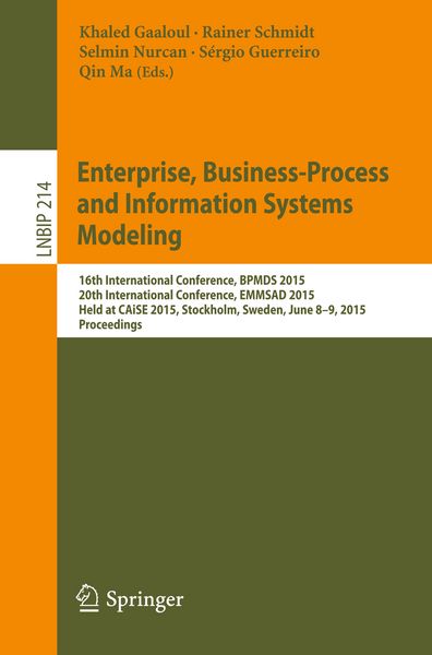 Produktbild: Enterprise, Business-Process and Information Systems Modeling