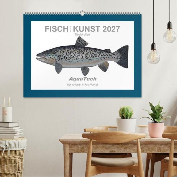 Produktbild: Fisch als Kunst 2027: Seeforellen (Wandkalender 2027 DIN A2 quer), CALVENDO Monatskalender