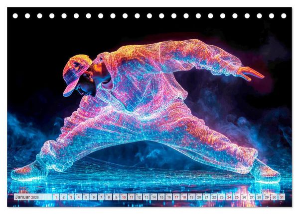 Produktbild: BREAKING Cooler Tanz und krasse Moves (Tischkalender 2026 DIN A5 quer), CALVENDO Monatskalender