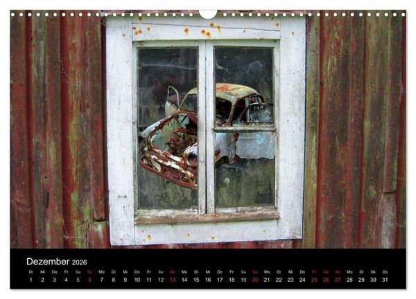 Produktbild: Schrottautos im Kyrk&ouml; Mosse (Wandkalender 2026 DIN A3 quer), CALVENDO Monatskalender