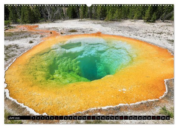 Produktbild: Wunderwelt Yellowstone 2026 (hochwertiger Premium Wandkalender 2026 DIN A2 quer), Kunstdruck in Hochglanz