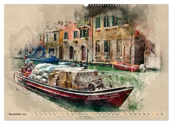 Produktbild: Venedig - ganz intim (Wandkalender 2026 DIN A2 quer), CALVENDO Monatskalender