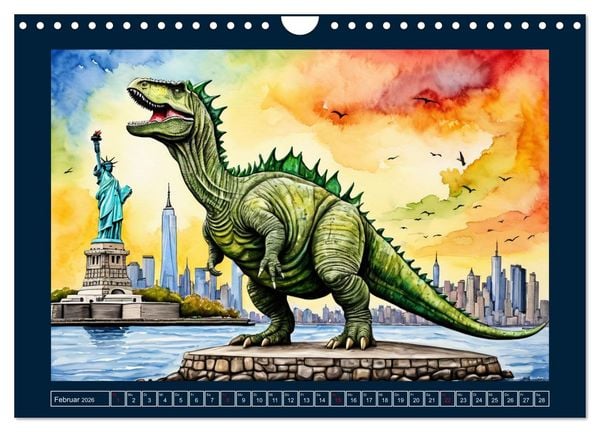Produktbild: Dinosaurier erobern die Welt zur&uuml;ck (Wandkalender 2026 DIN A4 quer), CALVENDO Monatskalender
